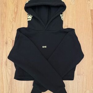Darc Sport Black Cropped Hoodie